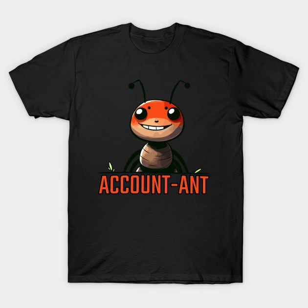 Accountant Ant T-Shirt by DoodleDashDesigns